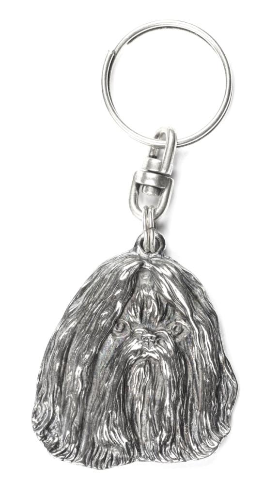 Shih Tzu, Chrysanthemum Dog I - Silver-plated Dog Pendant, Handbag Decoration, Backpack Pendant by Art-Dog Brand