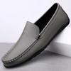 Мужские мокасины из натуральной кожи, новое поступление, летние туфли на плоской подошве для ходьбы, легкие мужские туфли без застежек