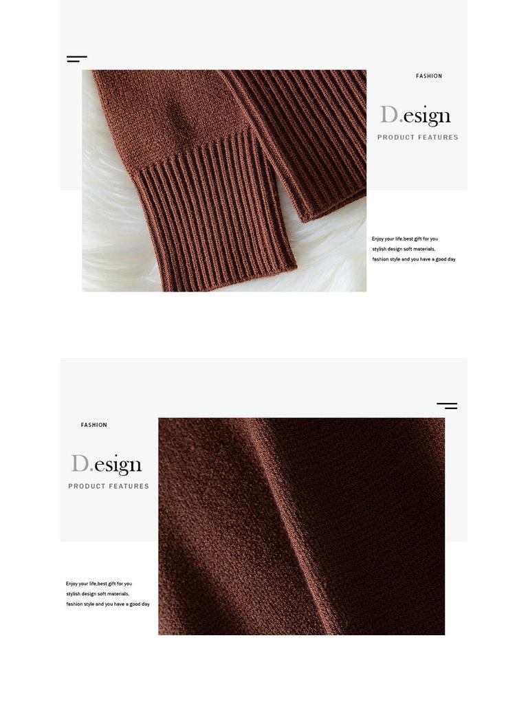 Женский однотонный свитер-пуловер в рубчик - Осень/Зима, Свободный крой, Круглый вырез, Повседневный стиль