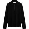 Ss25 Early Spring Solid Color Half Zip Open Collar Knitted Sweater Men Sweater Space-Black J326738