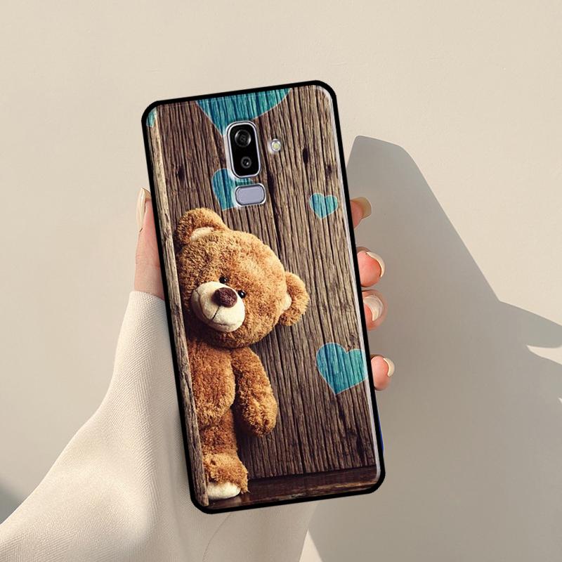 Чехол с милым медведем для Samsung Galaxy J3 J5 J7 2017 A3 A5 J1 2016 J4 J6 Plus A6 A7 A8 A9 J8 2018 Coque
