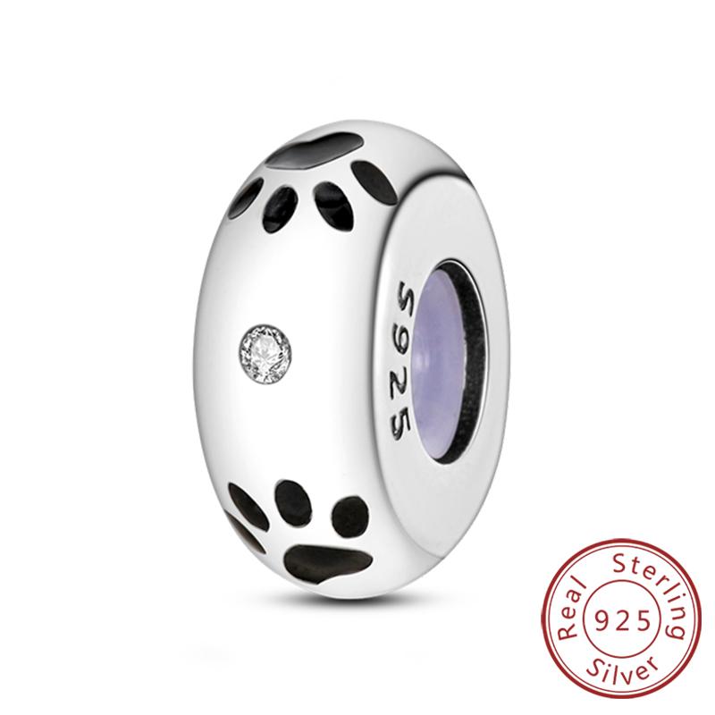 Шармы Медь Собака Кошка Отпечаток лапы Любовь к питомцам Шармы Бусины Подходят для оригинальных браслетов Ожерелья Подвеска Женщины DIY Ювелирные изделия