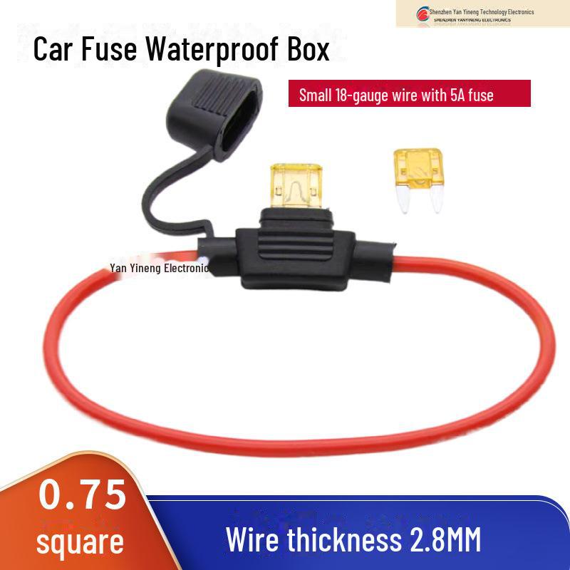 Водонепроницаемый автомобильный блок предохранителей с 30-сантиметровым проводом и держателем предохранителя
