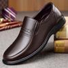 Fashion Genuine Leather Handmade Shoes Men Loafers Slip On Business Casual Shoes Classic Soft Leather Hombre Breathable Men Shoes Flat