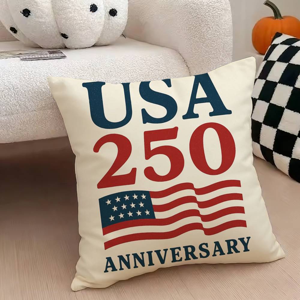 250 Years Of Freedom United For 250 Usa Pillow Case Pattern Printed Pillowcase For Living Room Sofa Cushion Cover