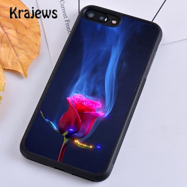 Мягкий чехол для телефона Krajews Burning Love Rose для iPhone 14 5 SE 6s 7 8 plus XR XS 11 12 13 pro max Samsung S21 S22ultra Plus