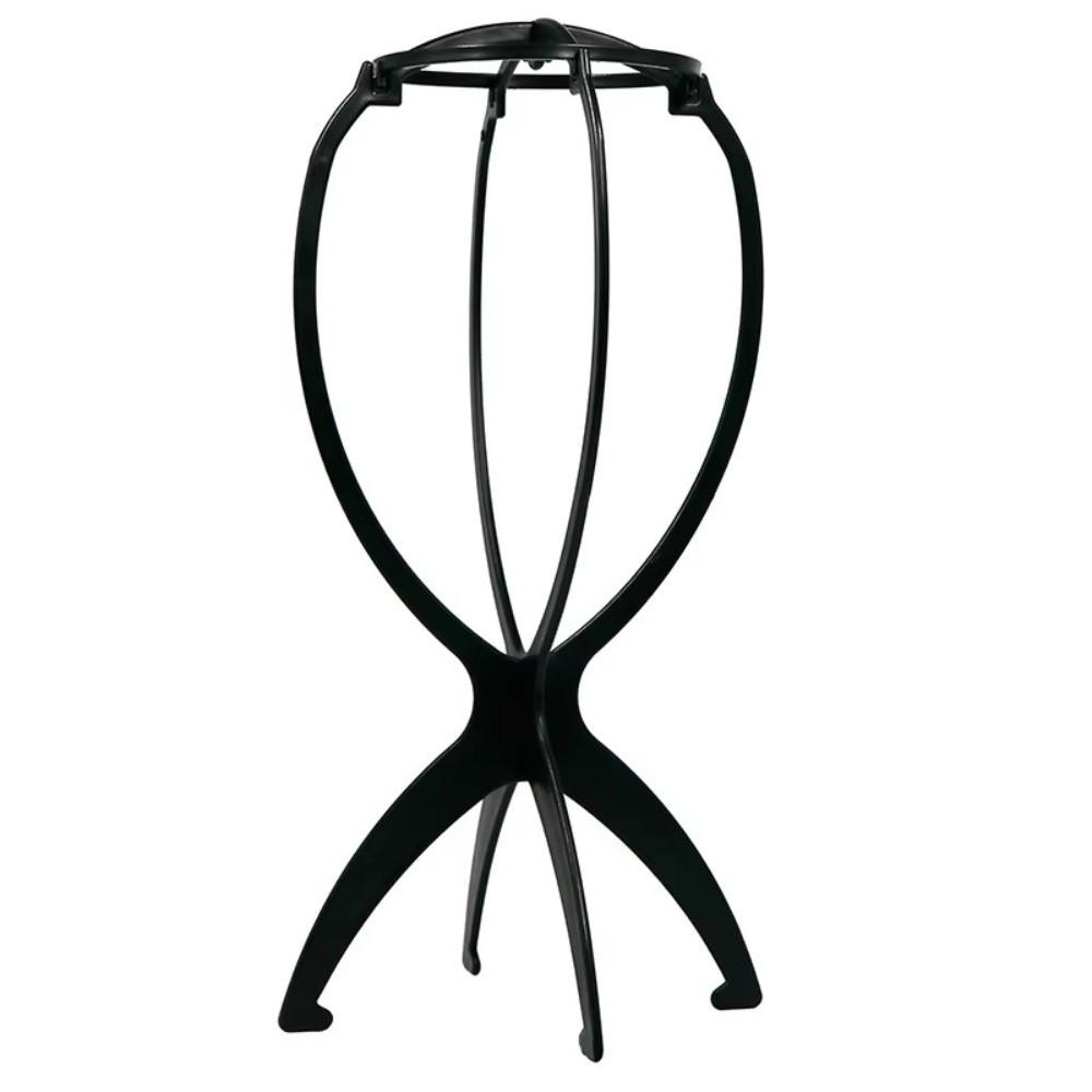 Plastic Portable Folding Wig Stand Adjustable Hollow Plastic Mannequin Head Holder Stable Collapsible Cap Holder Rack Home Use