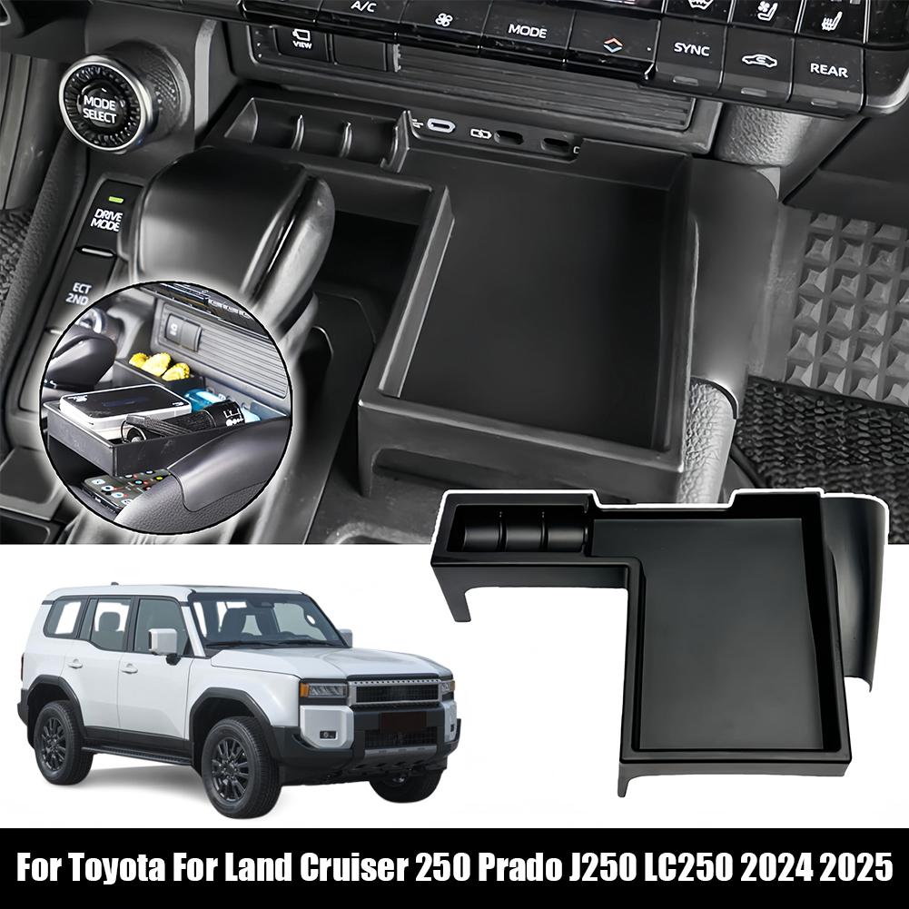 Органайзер-лоток для центральной консоли для Toyota Prado LC250 Верхний слой Ящик для хранения Вставка в приборную панель для мелких предметов и держатель для телефона