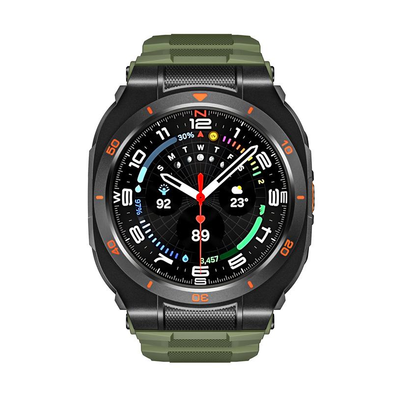 Металлический корпус+Ремешок для Samsung Galaxy Watch Ultra 47 мм Ремешок Силиконовый Дышащий Ремешок Запасной ремешок для Samsung Galaxy Ultra 2025/2024 Correa