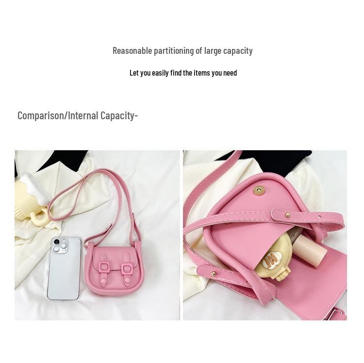 Женская ретро мини-сумка-седло - Сумочка для помады, Простой повседневный стиль через плечо или кроссбоди