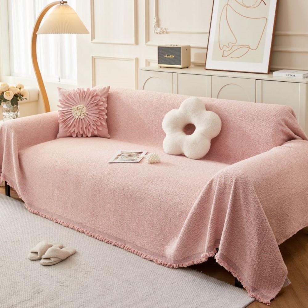 Подушка для дивана, пружинная, против кошачьих царапин, универсальный чехол для дивана, полотенце, кремовое, ветровое, сплошное цветное одеяло для дивана