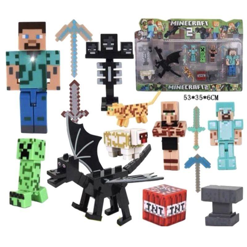 Коллекция фигурок-пазлов Minecraft Высококачественный домашний декор и подарок для геймеров