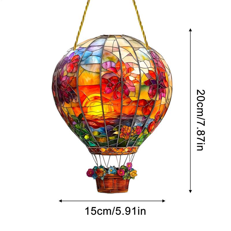 Hot Air Balloon Window Decorations Acrylic Wall Hangable Colored Decor Indoor Window Decor Hangable Art for Indoor Outdoor