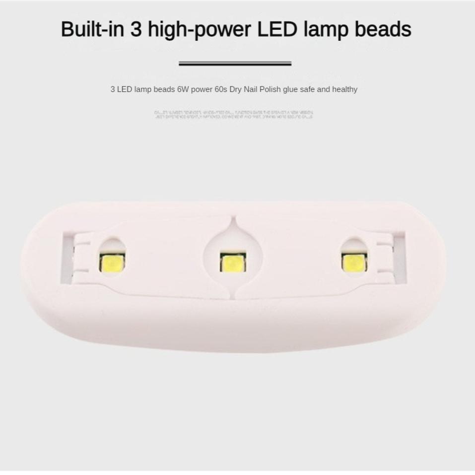 Мини-машина для сушки ногтей Микро УФ-светодиодная лампа Портативная USB-машина для отверждения геля для ногтей Складной лак для ногтей Быстросохнущее освещение 2 скорости