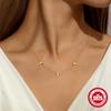 S925 Sterling Silver Geometric Diamond-Set Temperament Clavicle Necklace Irregular Zircon Versatile Necklace