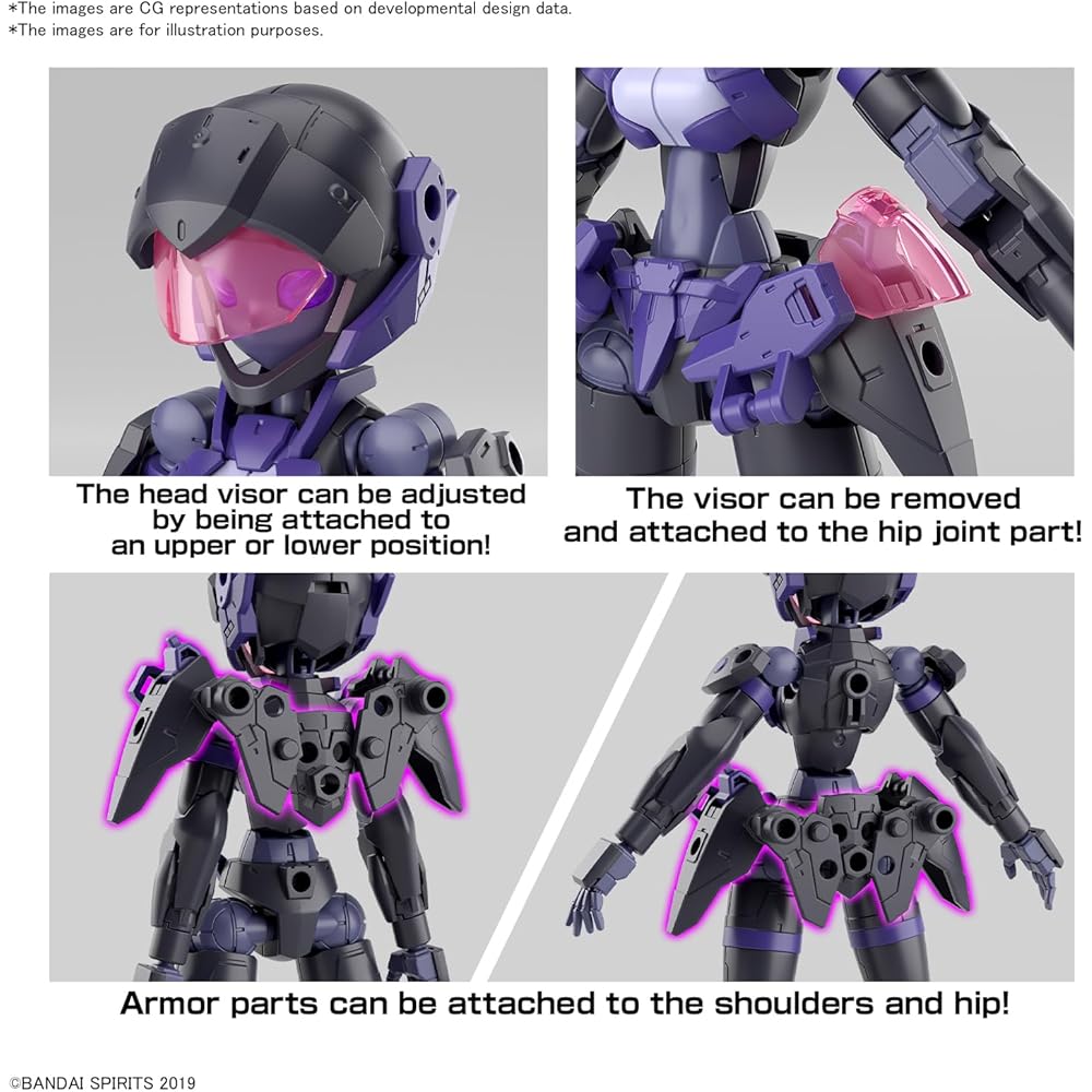 Bandai Spirits 30MM EXM-H15E Achervy Тип E Масштаб 1/144 Пластиковая модель-конструктор с цветовой кодировкой