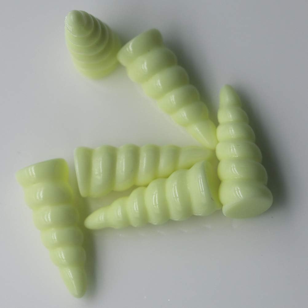 Toyvian Спиральные игрушки-рога единорога из смолы, Подарок на вечеринку, Декорация, 10 штук (Случайный цвет)