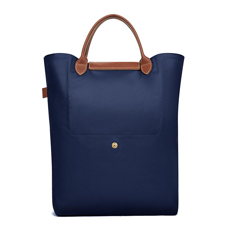 Longchamp Средняя сумка Le Pliage с застежкой-кнопкой с золотистой отделкой, нейлон, темно-синий, женские сумки 10168089P68