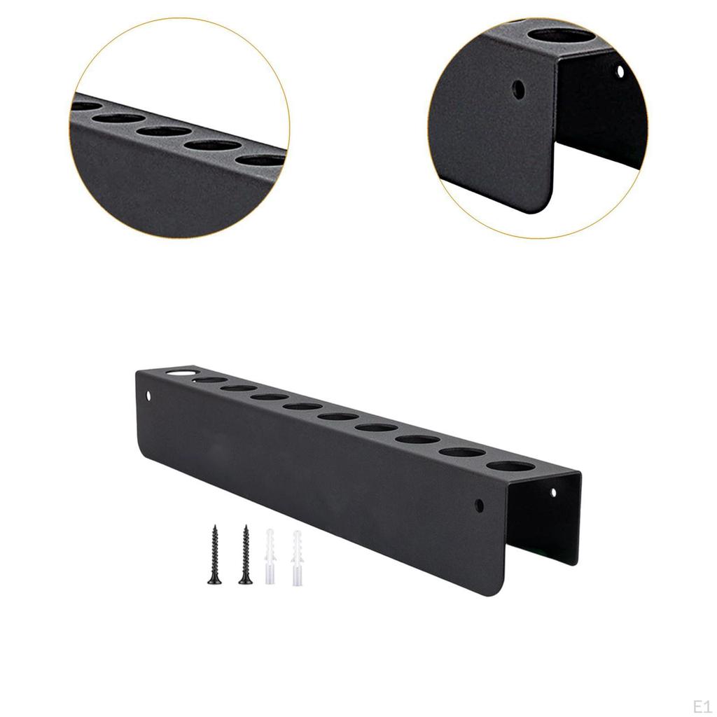 Wall Mount 10 Hole Detailing Brush Holder with Hardware for Auto Supplies Multifunctional Sturdy