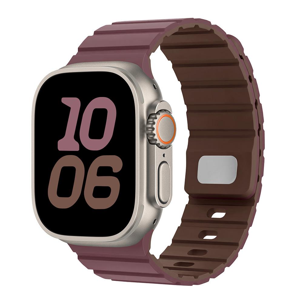 Подходит для Apple S10 Watch Силиконовый ремешок 42 мм/46 мм Магнитная присоска Ultra2 Силиконовый мужской и женский ремешок