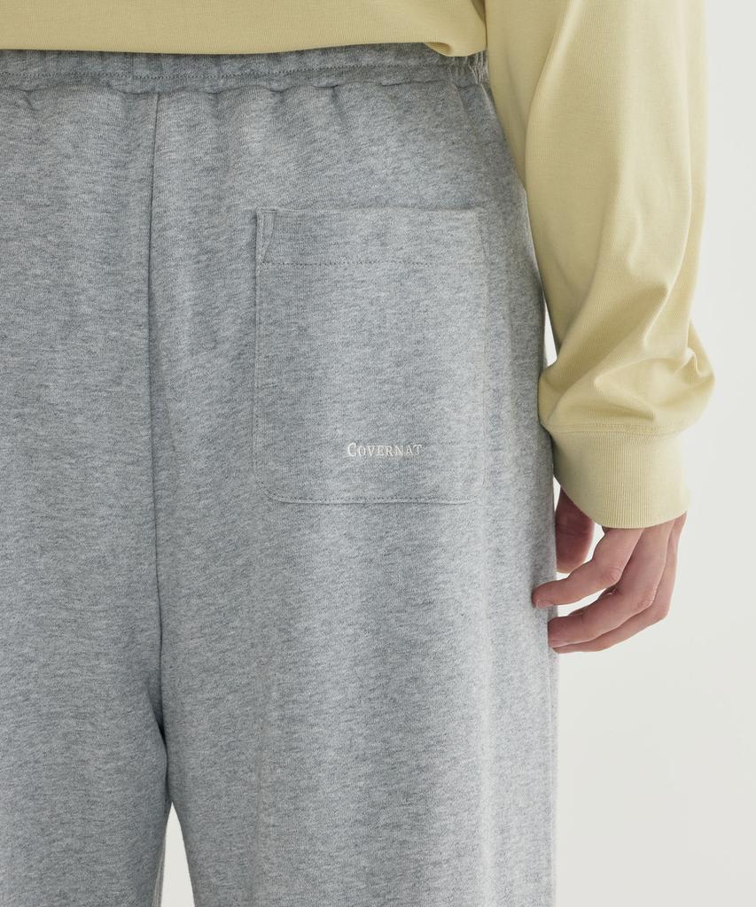 COVERNAT Semi-Wide Signature Symbol Sweatpants Melange Gray