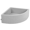 Soft Ball Pit Quarter Angular No Balls Balls 7cm / 2.75in for Kids, Foam Ball Pool Baby Playballs, Light Grey