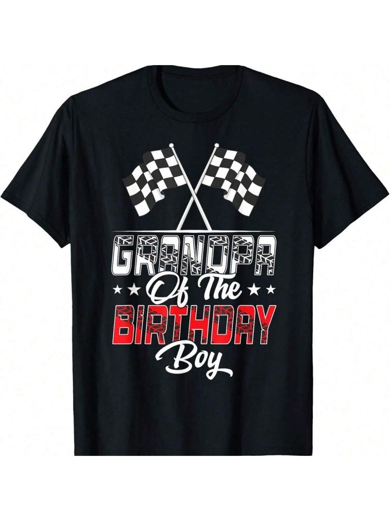 Race Car Grandpa Of The Birthday Boy Racing Family Pit Crew T-Shirt
