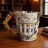 Кружка для сноса 3D Экскаватор Кофейная чашка с ручкой-манипулятором Искусство с текстурой сломанной поверхности Уникальный подарок для инженеров Строителей Крутая настольная