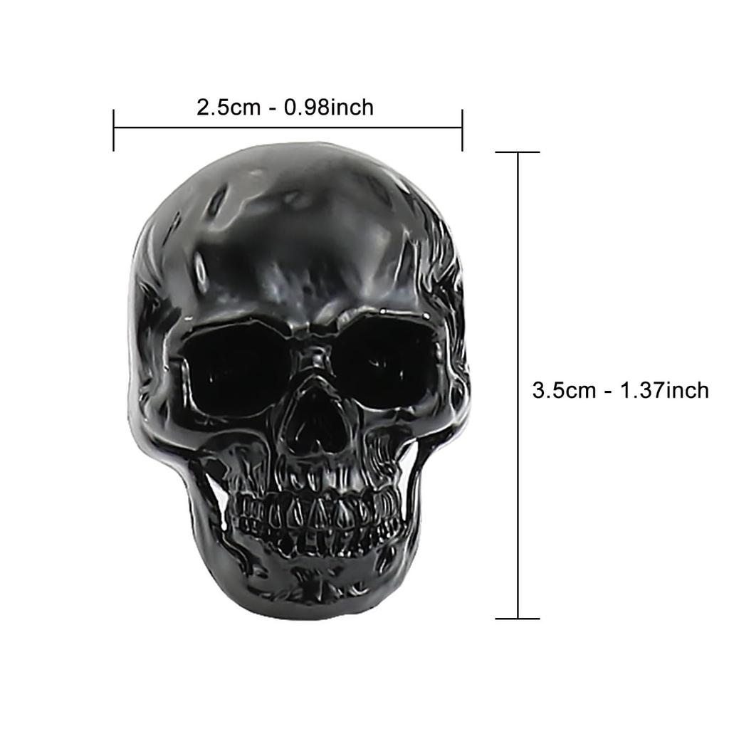 Skull License Plate Screw Fasteners Decorative Cool Funny License Plate Bolts License Plate Frame Kit 4 Pcs Aluminum Alloy Universal Fit Most Cars