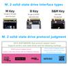 Rgb M2 Ssd Case M.2 Nvme Ssd Enclosure M.2 To Usb C Transparent Hard Drive Enclosure For Nvme Pcie Ngff Sata M/ B Key Ssd Disk