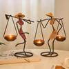 Creative Wedding Table Nordic Home Decor Retro Iron Candle Holder Birthday Christmas Decoration Coffee House Home Furnishings