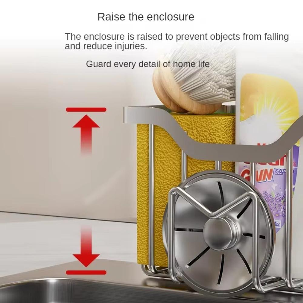 Stainless Steel Kitchen Sink Organizer Rustproof Sink Stopper Scraper Durable Drain Tray Kitchen