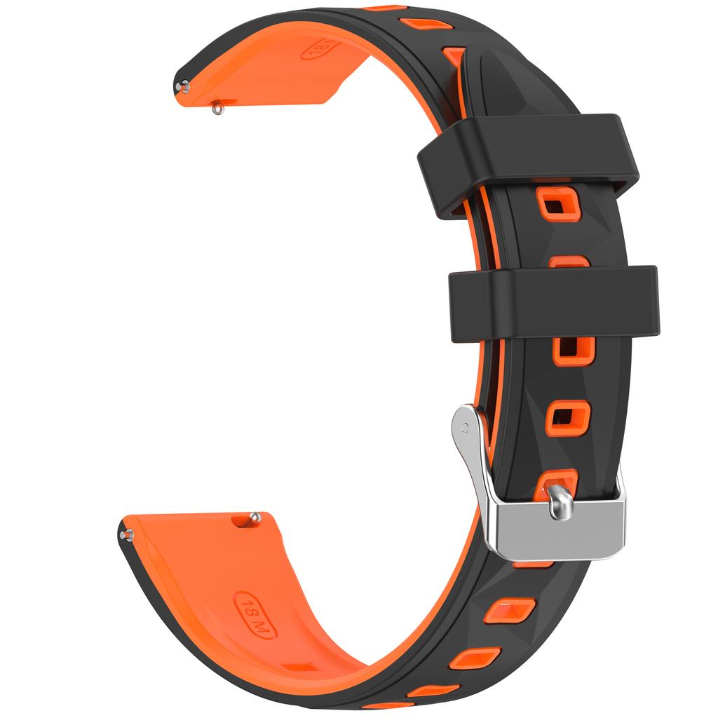 18mm Pattern Design Silicone Strap for Huawei Watch GT 6 / 5 / 4 41mm / Garmin Venu 3S Adjustable Watch Band