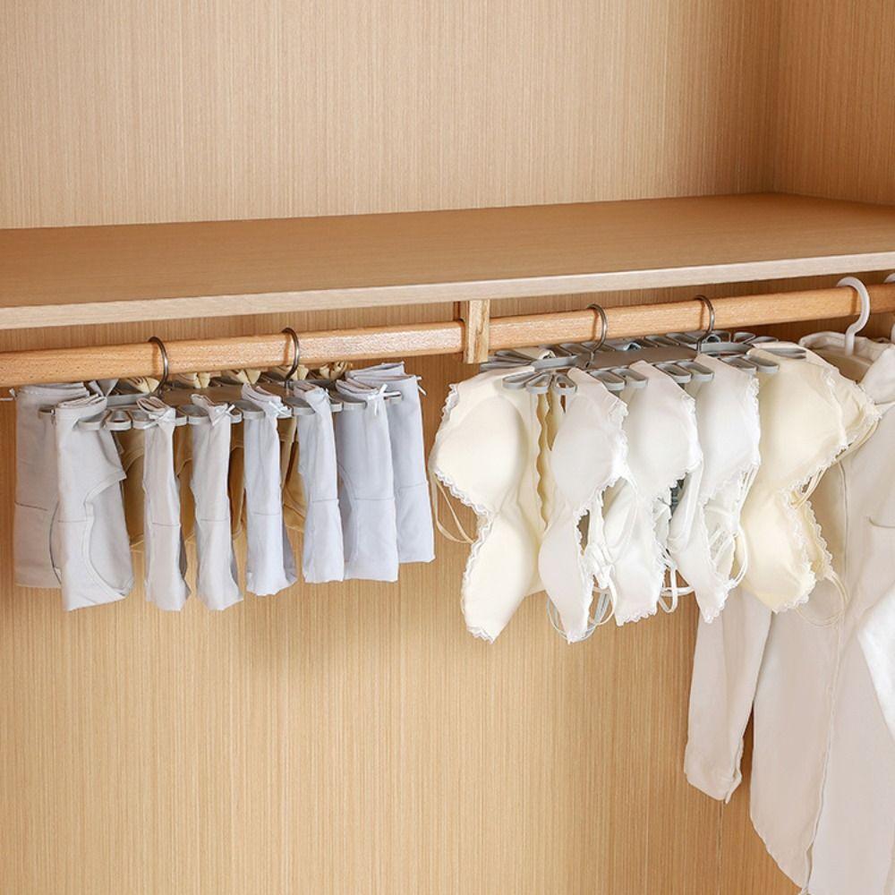 Folding Socks Drying Rack with 32 Clips Underwear Hanging Clip Durable Clothes Hanger