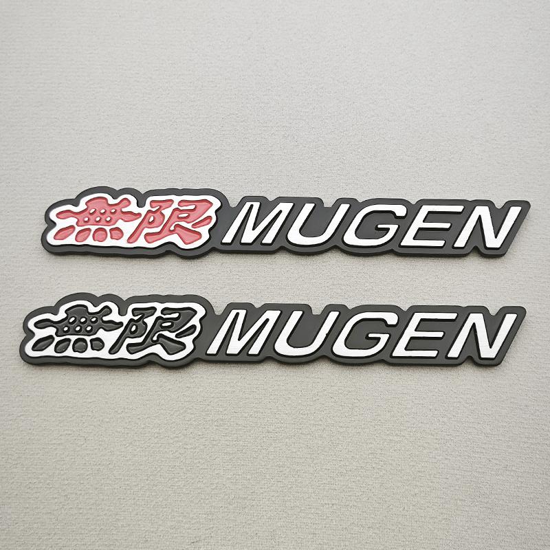 BXK3 3D Metal Mugen Logo Car Sticker Emblem Badge For Honda Civic Accord 7 Type R FN2 FK8 Fit Jazz RS CRX Auto Accessories