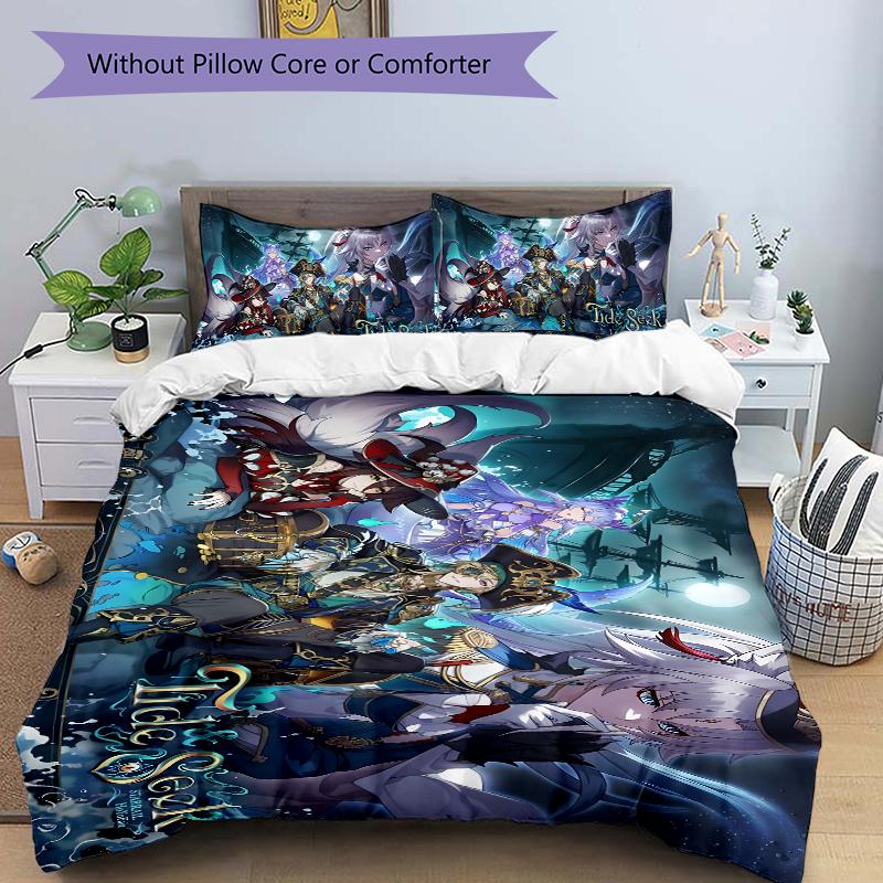 3Pcs Fantasy Creatures Battle Bedding Set Soft Fabric Duvet Cover Pillowcases Home Xmas Halloween Gift 1 Duvet Cover 2 Pillowcase S1759