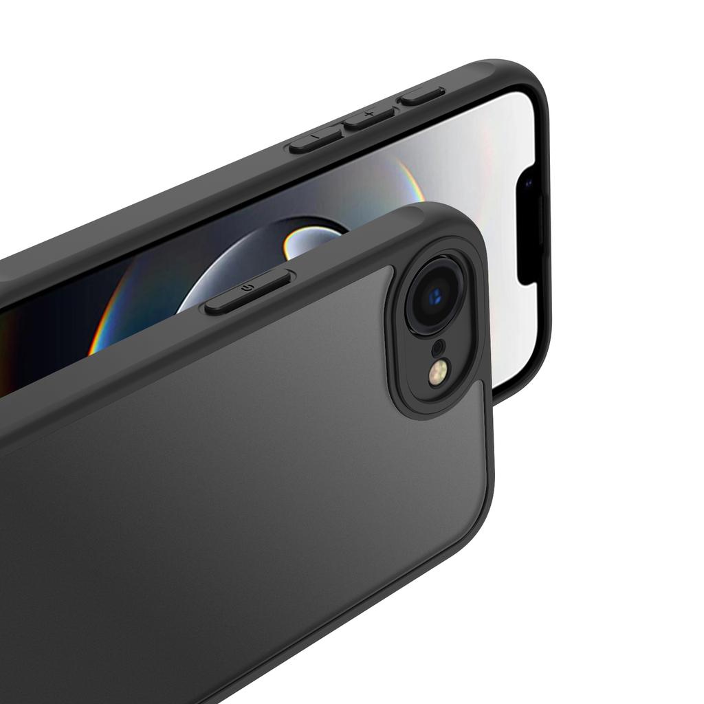 Luxury Translucent Armor Phone Case For iPhone 11 12 13 14 15 16 Pro Max Plus 16E Matte Shockproof Hard Soft TPU+PC Back Cover