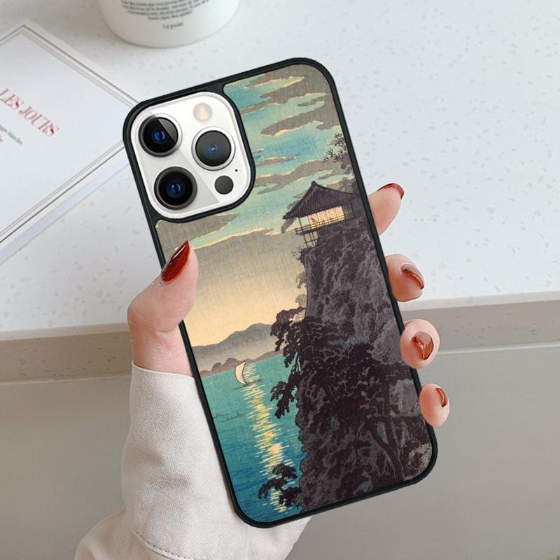 Японский стиль Укиё-э Художественная картина Чехол для телефона Для iPhone 17 Air 11 12 13 14 15 16 Pro Max Чехол Для iPhone 17 Air Max Plus