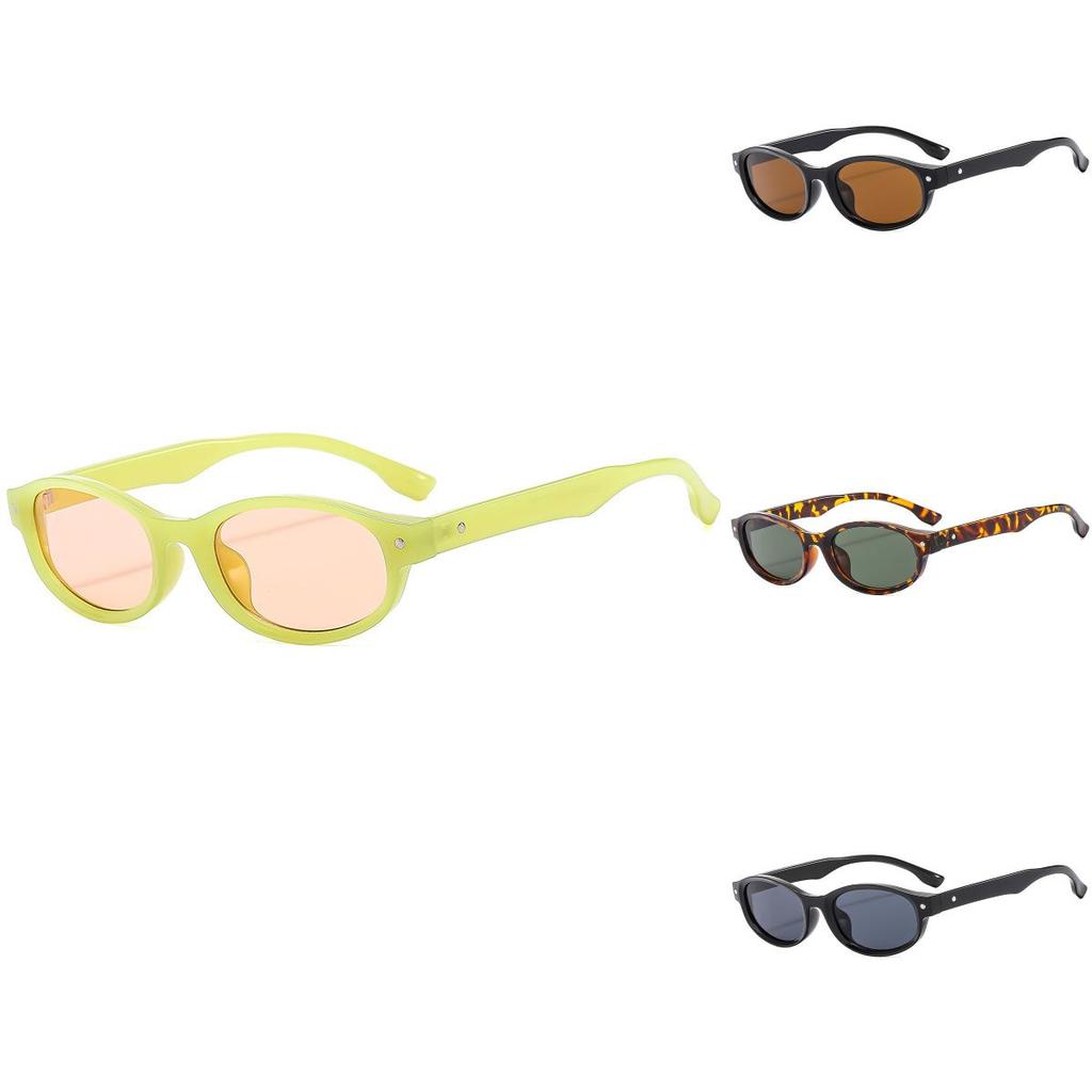 Modern Hiphop Inspired Elliptical Sunglasses With Polarizedfree Lenses For Urban Styles