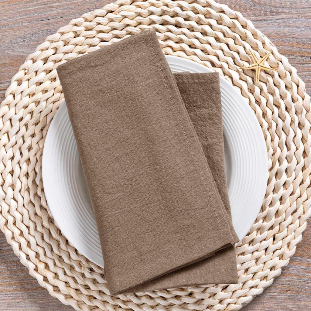 100% Cotton Linen Folded Flower Napkin for Kitchen, Hotel, and Western Restaurant Décor