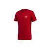 Футболка с коротким рукавом и круглым вырезом с логотипом и буквенным принтом, мужская, красная, FN1722