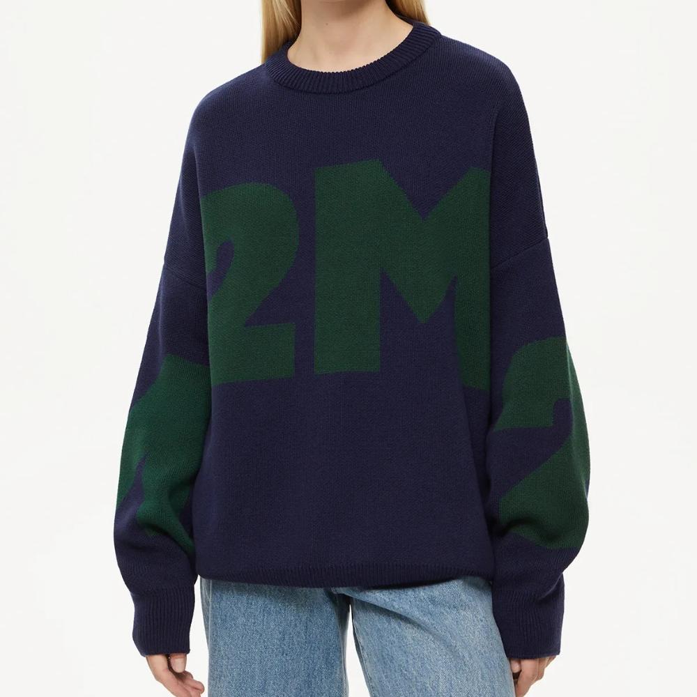 IHUASU Женские модные повседневные однотонные свободные свитера с круглым вырезом и осенне-зимним принтом с длинными рукавами