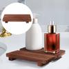 Wood Pedestal Soap Stand Bathroom Tray Counter Rustic Riser Dish Holder for Jewelry Plant