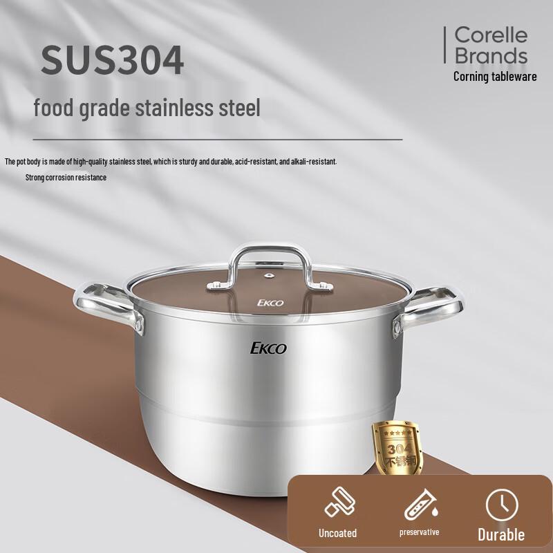 EKCO Prestige 28CM 304 Stainless Steel Double Steamer