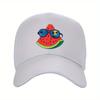 Watermelon And Glasses Summer Vibe Baseball Cap Adjustable Travel Hat