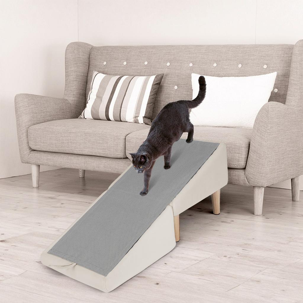 2-In-1 Foldable Human Chair Detachable Dog Climb Ladder Convertible Pet Ramp Footstool Non-Slip Pet Stairs for Small Elderly Dog