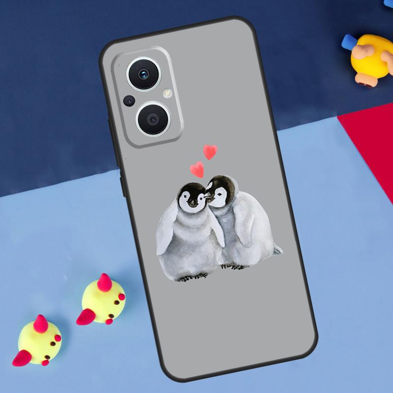 Мультяшный пингвин для OPPO Reno 14F 13F 12F 11F 10 11 12 13 14 Pro 8T 7 8 Lite OPPO Find X6 X5 X8 X9 Pro Чехол