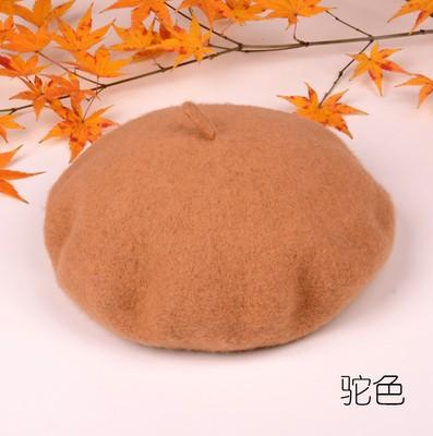 Children's hat cute autumn and winter pure wool casual cute children beret painter hat trendy parent-child hat