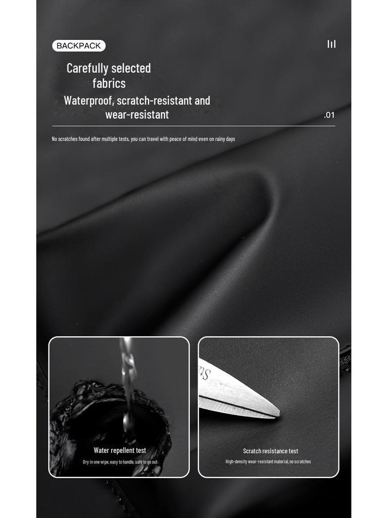 Многоцелевой дорожный рюкзак большой вместимости для студентов колледжей - повседневный кожаный рюкзак из пленки для мужчин