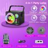 4 in 1 Disco Light Party Light with Remote Control Music Control Strobe LED Sound Control Stage Disco Light, 2 m USB Cable Party Lights Disco Ball